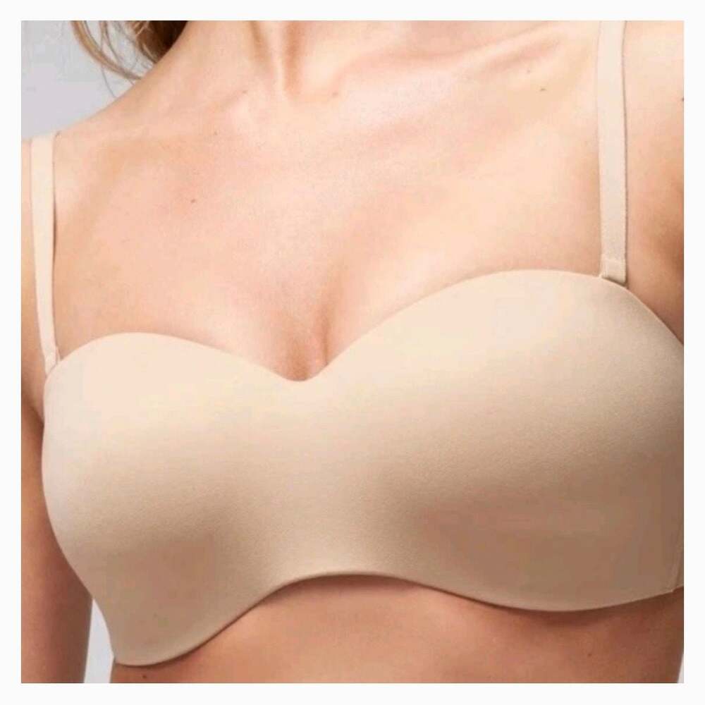 Soma Enbliss Stay Put Multi-Way Strapless Bra, Warm Amber, Size 34C